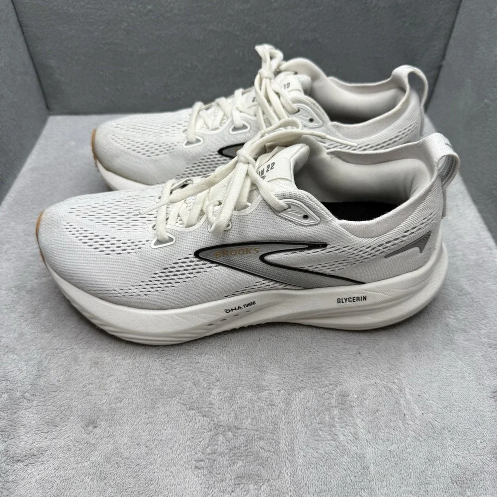Brooks Glycerin 22 Women's Size 9 White Grey Black Running Shoes 120434